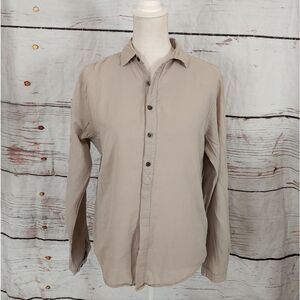 All Saints 3/4 Button Front Long Sleeve Shirt